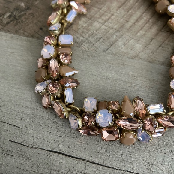 J. Crew Pink Toned Jeweled Necklace - Picture 3 of 4